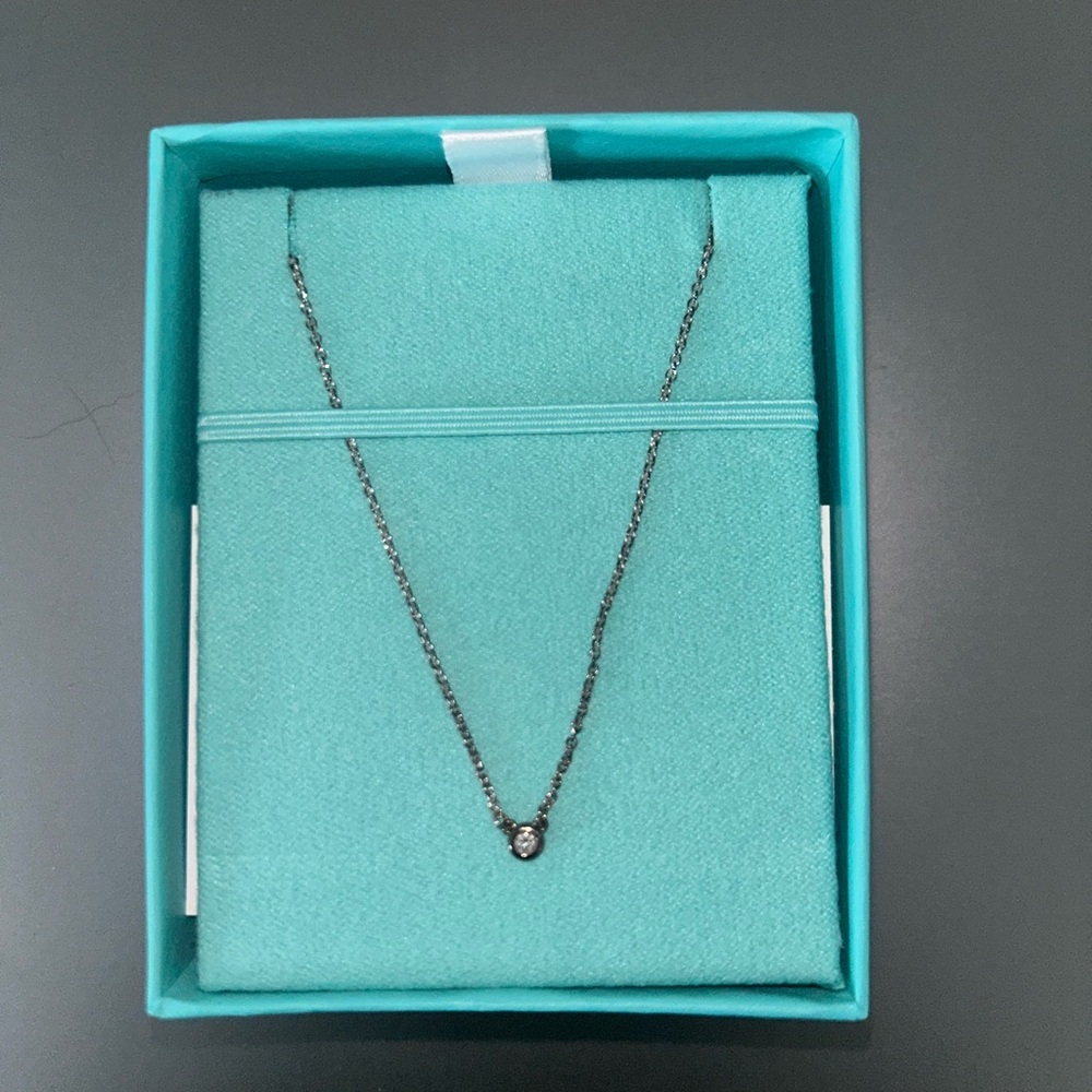 Tiffany & Co. Silver Necklace with Diamond Accent